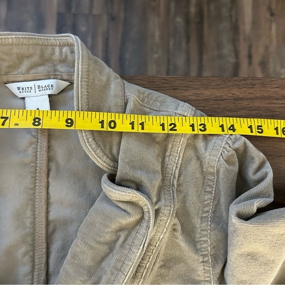 ❤️ White House Black Market Beige Corduroy Blazer Jacket 4 - Picture 8 of 11